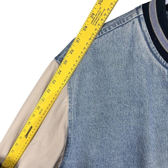 Vintage Port Authority Varsity Jacket L Embroidered Woody Rags Car Connoisseur - Picture 10 of 16